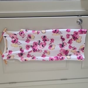 Floral pink and white Dress size 10